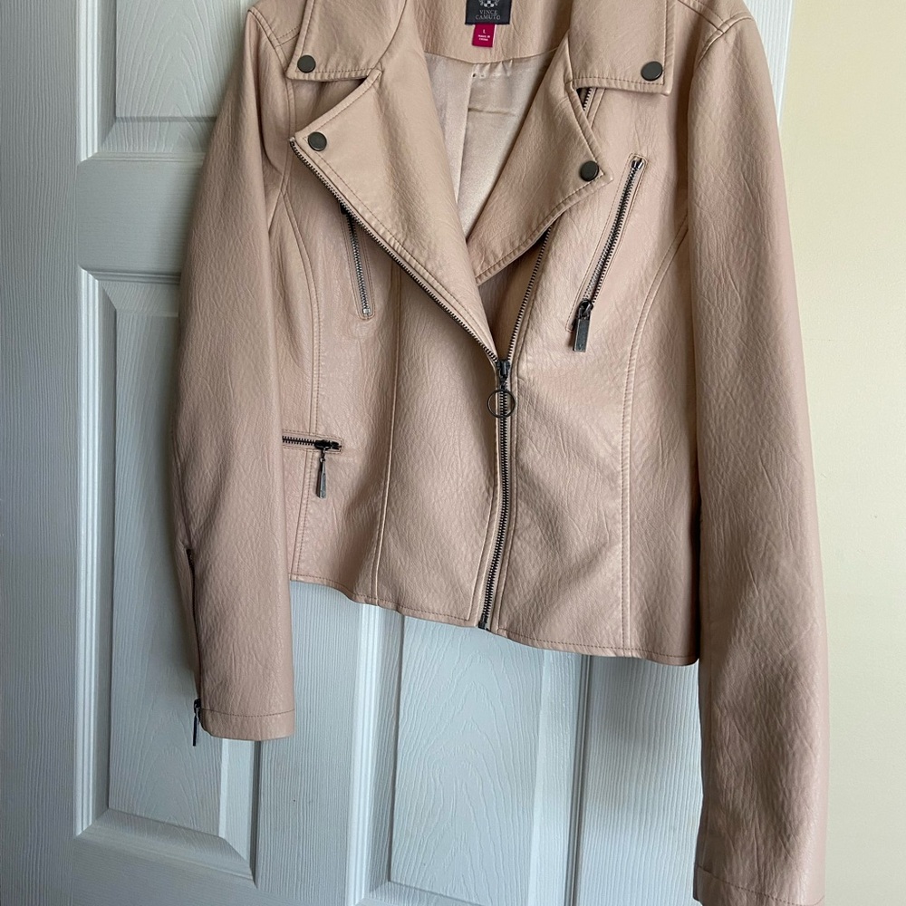 Vince Camuto Light Blush Faux Leather Jacket